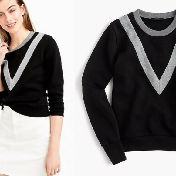 J. Crew Tops - J. Crew Varsity Colorblock Sweatshirt HW9592